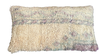 Marokkaans kussen - nude + paars - 65 x 35 cm