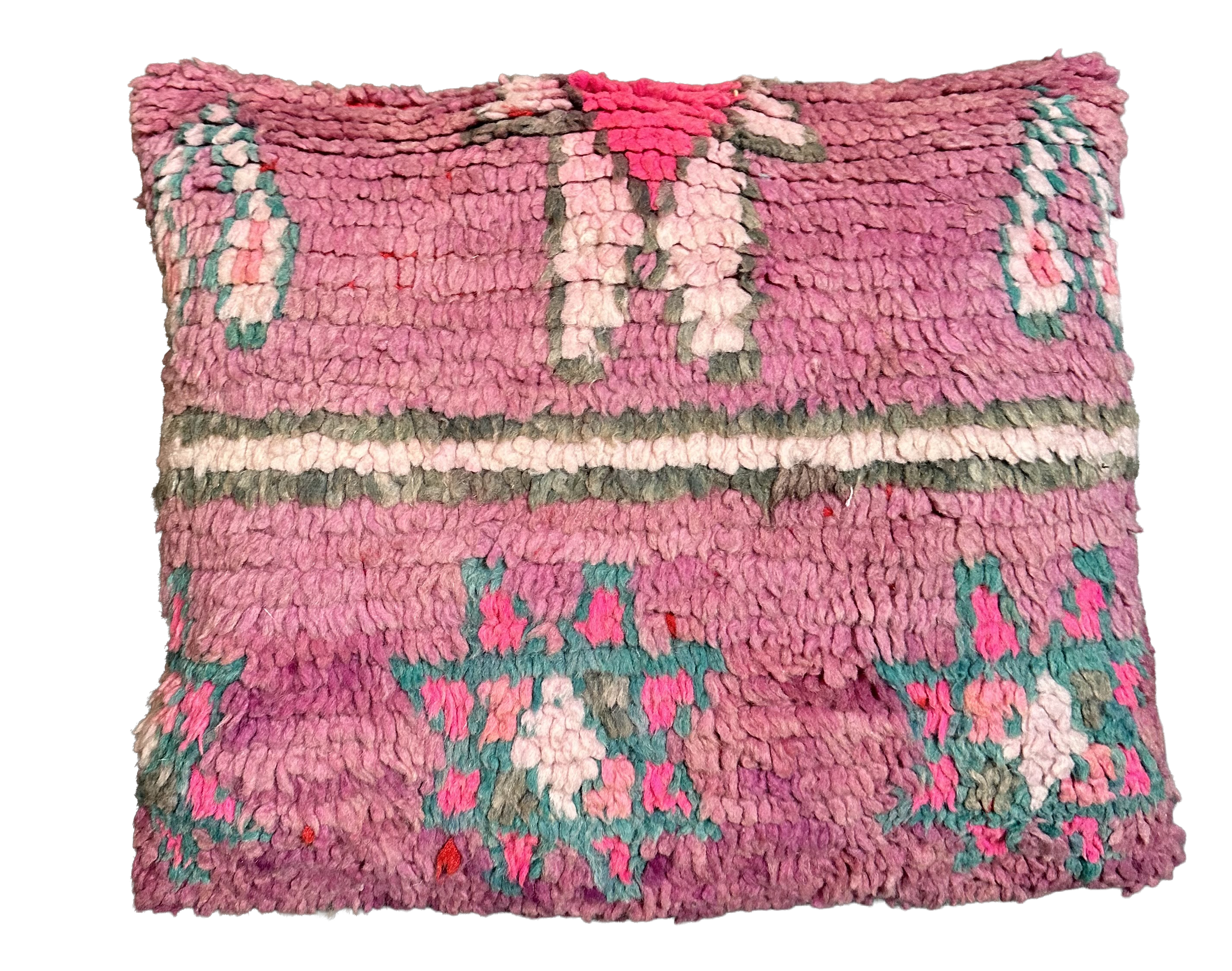 Marokkaans kussen - paars + roze mix - 50 x 40 cm