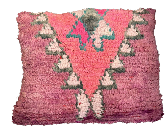Marokkaans kussen - paars + roze mix - 50 x 40 cm