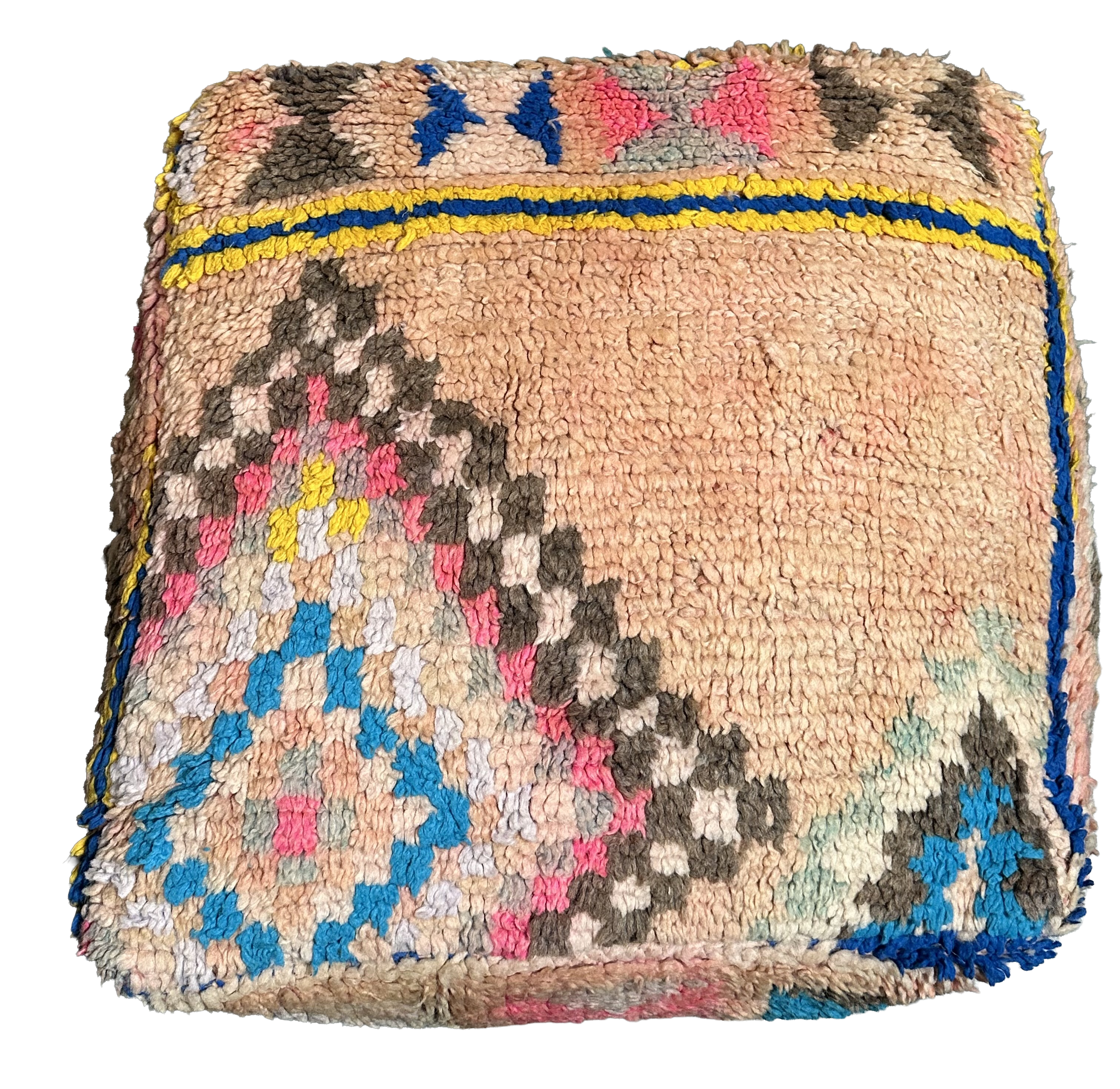 Marokkaanse Boujaad / kelim poef - multicolor
