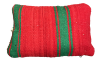 Marokkaans kussen - warm oranje + rood mix - 45 x 30 cm
