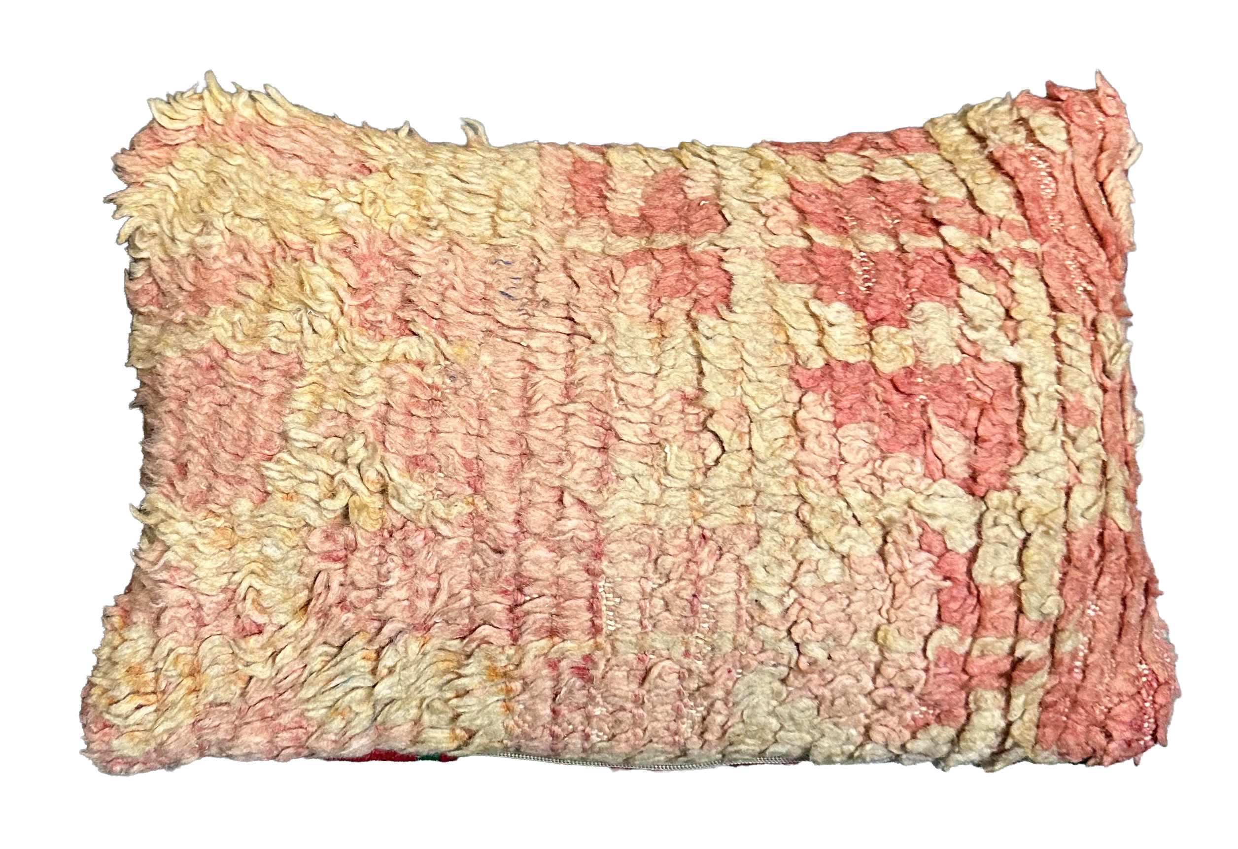 Marokkaans kussen - warm oranje + rood mix - 45 x 30 cm
