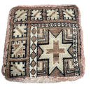 Marokkaanse Boujaad / kelim poef - multicolor + ster