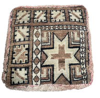 Marokkaanse Boujaad / kelim poef - multicolor + ster