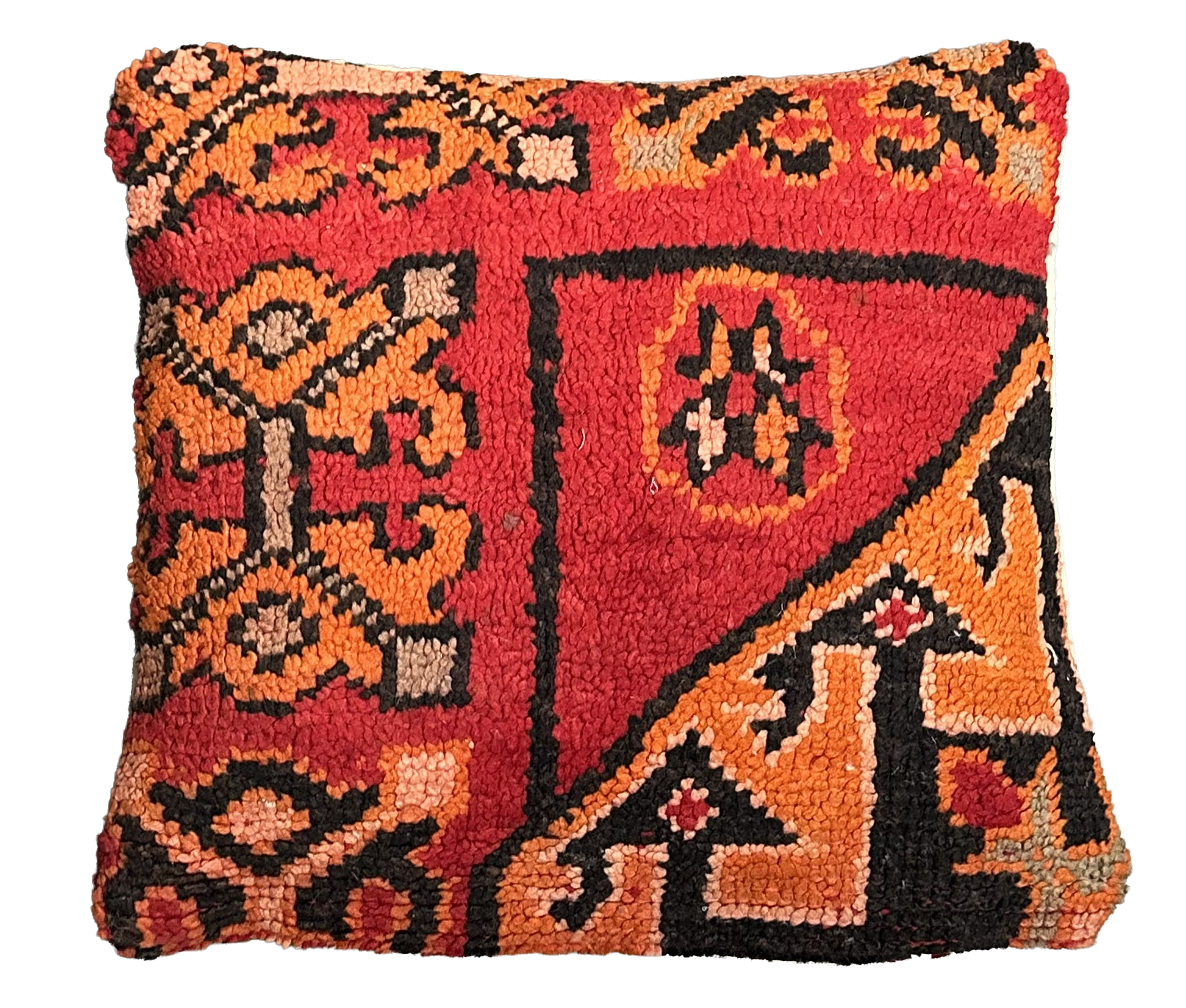 Marokkaans kussen - rood mix - 45 x 40 cm