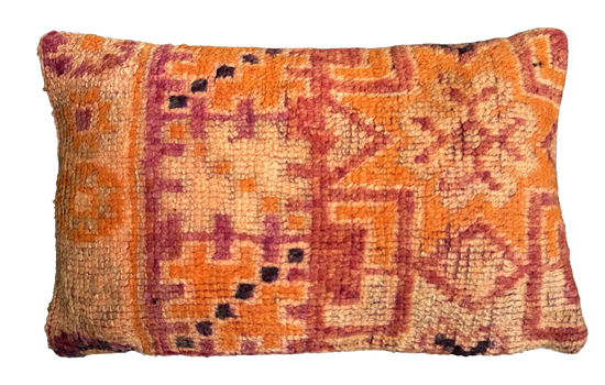 Marokkaans kussen - oranje mix - 60 x 35 cm