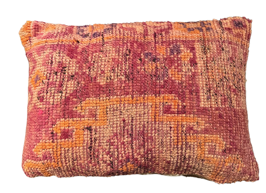 Marokkaans kussen - oranje mix - 60 x 35 cm