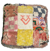 Marokkaanse Boujaad / kelim poef - multicolor