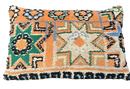 Marokkaans kussen - oranje mix + ster - 60 x 35 cm
