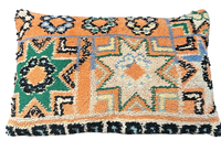 Marokkaans kussen - oranje mix + ster - 60 x 35 cm