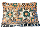 Marokkaans kussen - oranje mix + ster - 60 x 40 cm