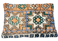 Marokkaans kussen - oranje mix + ster - 60 x 40 cm