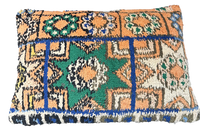 Marokkaans kussen - oranje mix + ster - 60 x 40 cm