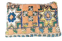 Marokkaans kussen - oranje mix + ster - 60 x 40 cm