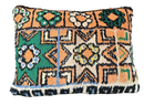 Marokkaans kussen - oranje mix + ster - 55 x 40 cm