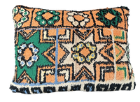 Marokkaans kussen - oranje mix + ster - 55 x 40 cm