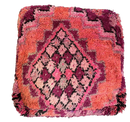 Marokkaanse Boujaad / kelim poef - roze + paars mix