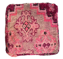 Marokkaanse Boujaad / kelim poef - roze + paars mix