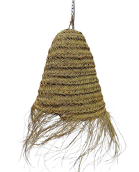 Hanglamp gevlochten - naturel - hoogte 50 cm