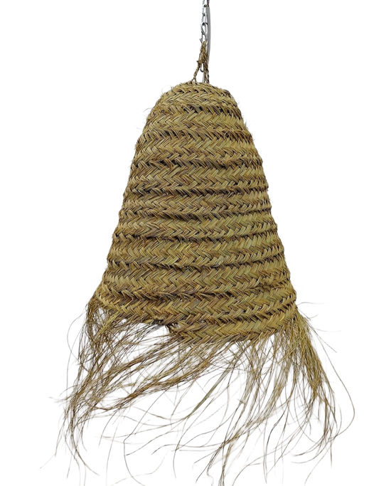 Hanglamp gevlochten - naturel - hoogte 50 cm
