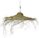 Hanglamp gevlochten "hoed"- naturel - hoogte 25 cm