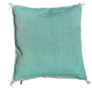 Sabra kussen - blauw groen - 47 x 44 cm