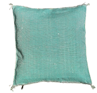 Sabra kussen - blauw groen - 47 x 44 cm
