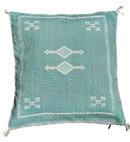 Sabra kussen - blauw groen - 47 x 44 cm