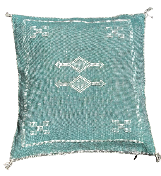 Sabra kussen - turquoise - 47 x 44 cm