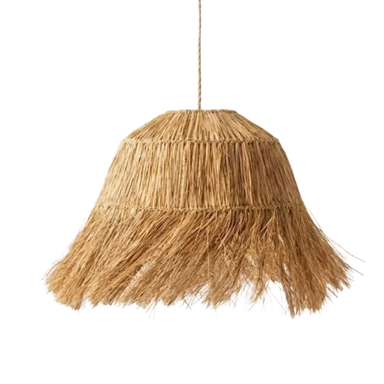 Hanglamp gevlochten Fringy - naturel - hoogte 50 cm x dia 40 cm