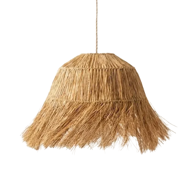 Hanglamp gevlochten Fringy - naturel - hoogte 50 cm x dia 40 cm