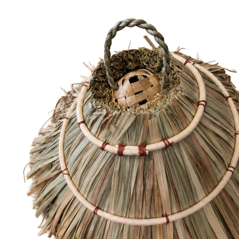 Hanglamp Shuttle - naturel - hoogte 35 cm x dia 45 cm