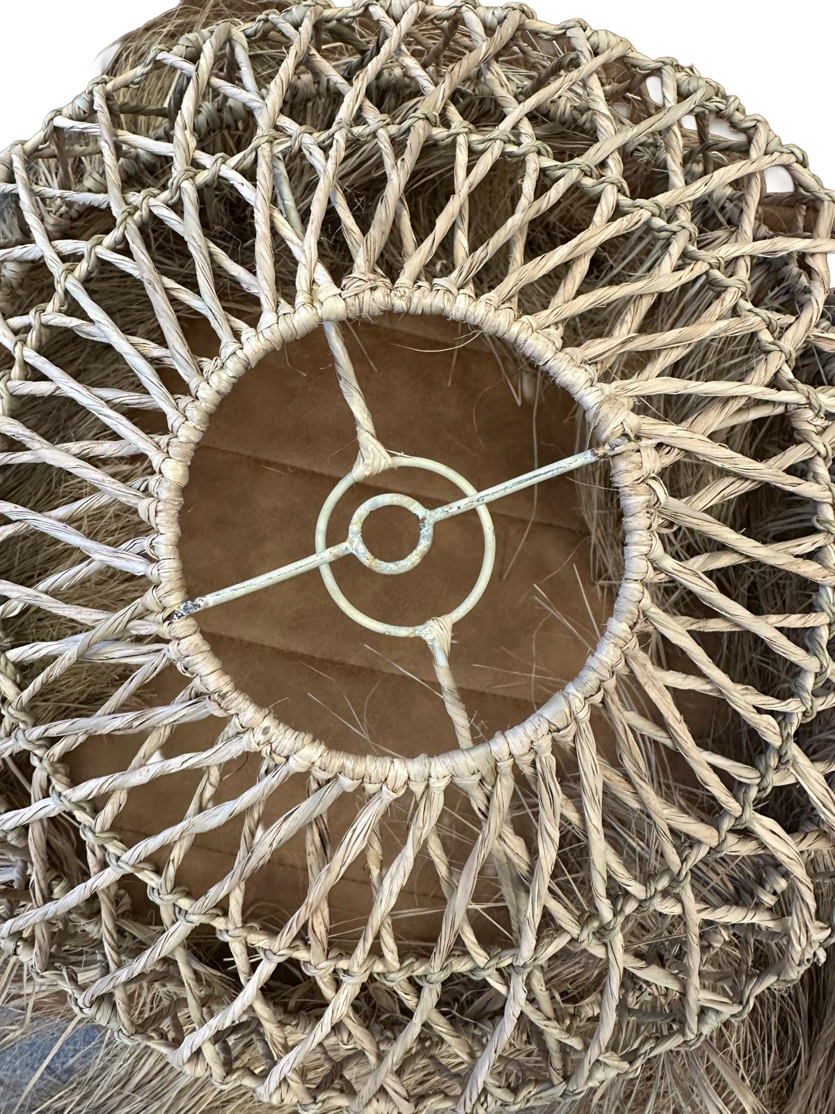Hanglamp gevlochten Fringy - naturel - hoogte 45 cm x dia 40 cm
