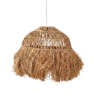 Hanglamp gevlochten Fringy - naturel - hoogte 45 cm x dia 40 cm