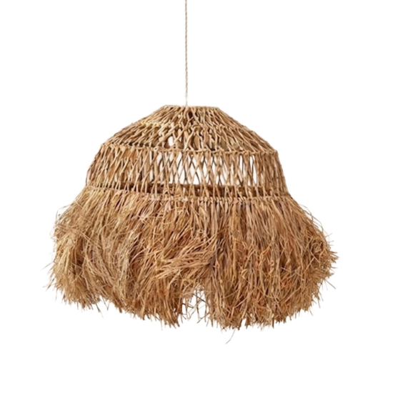 Hanglamp gevlochten Fringy - naturel - hoogte 45 cm x dia 40 cm