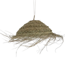 Hanglamp gevlochten "Hoed" - naturel - hoogte 30 cm x dia 45 cm