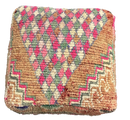 Marokkaans Boujaad / kelim poef - multicolor roze