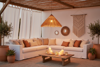 Hanglamp Shuttle - naturel - hoogte 35 cm x dia 45 cm
