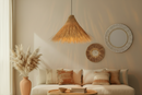 Hanglamp Shuttle - naturel - hoogte 35 cm x dia 45 cm