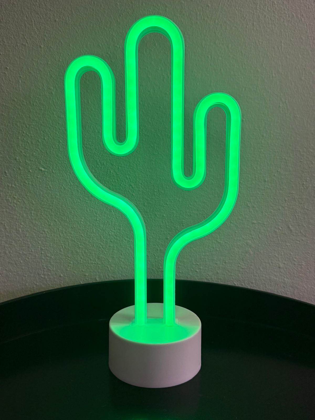 LED Cactus met neonlicht