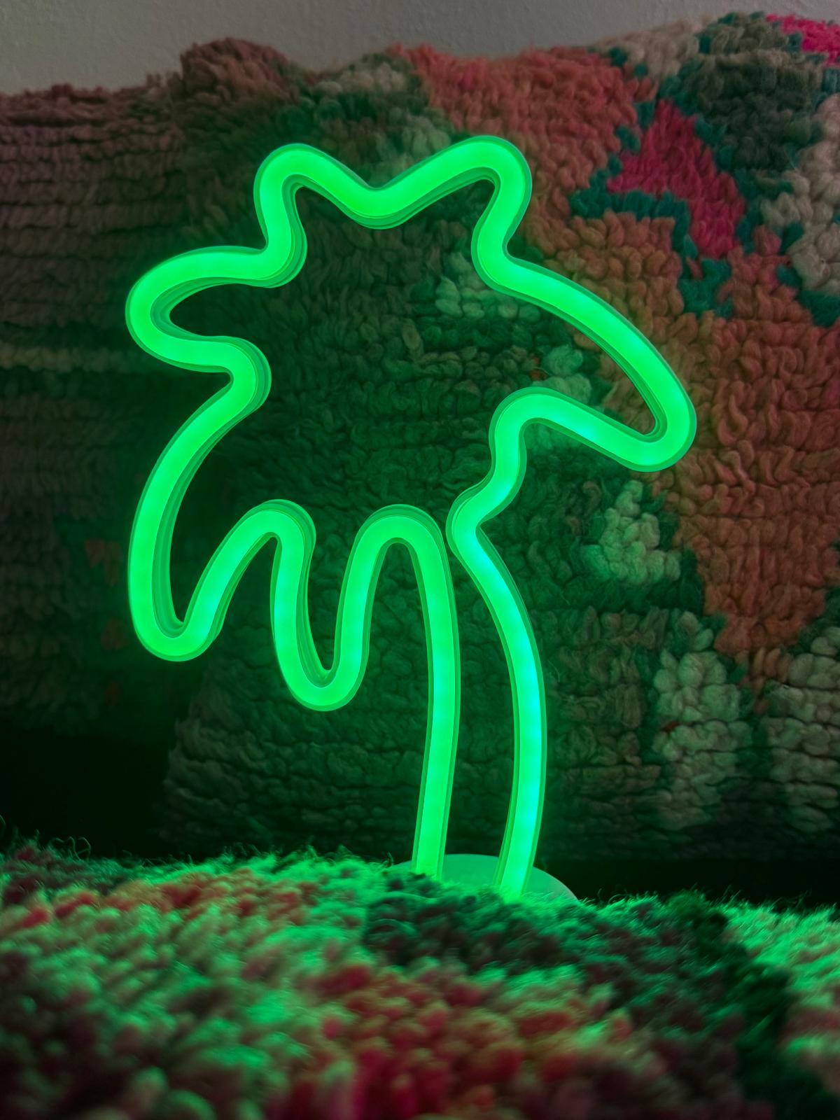 LED Palmboom met neonlicht