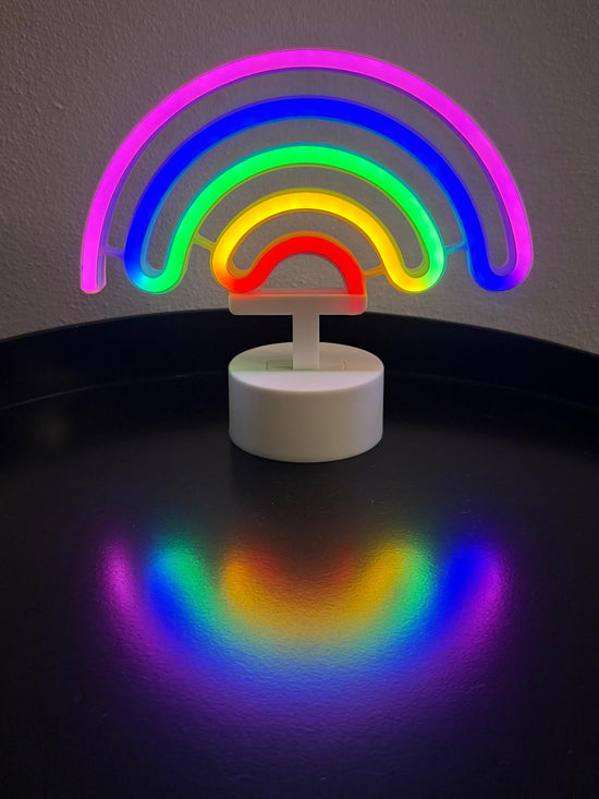 LED Regenboog met neonlicht