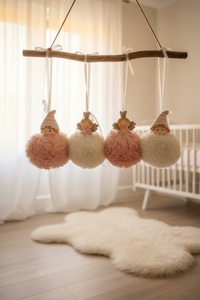 Deco hangers meisje & jongen - set van 4