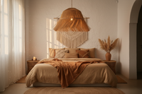 Hanglamp gevlochten Fringy - naturel - hoogte 50 cm x dia 40 cm