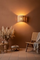 Raffia wandlamp - naturel - hoogte 21 cm