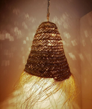 Hanglamp gevlochten - naturel - hoogte 50 cm